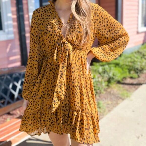Wishlist Boho Animal Print Dress - Picture 1 of 8